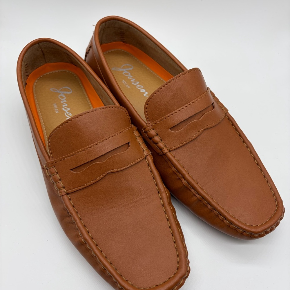 Jonsen Brown Leather Loafers, Men's Size 9 NWOT